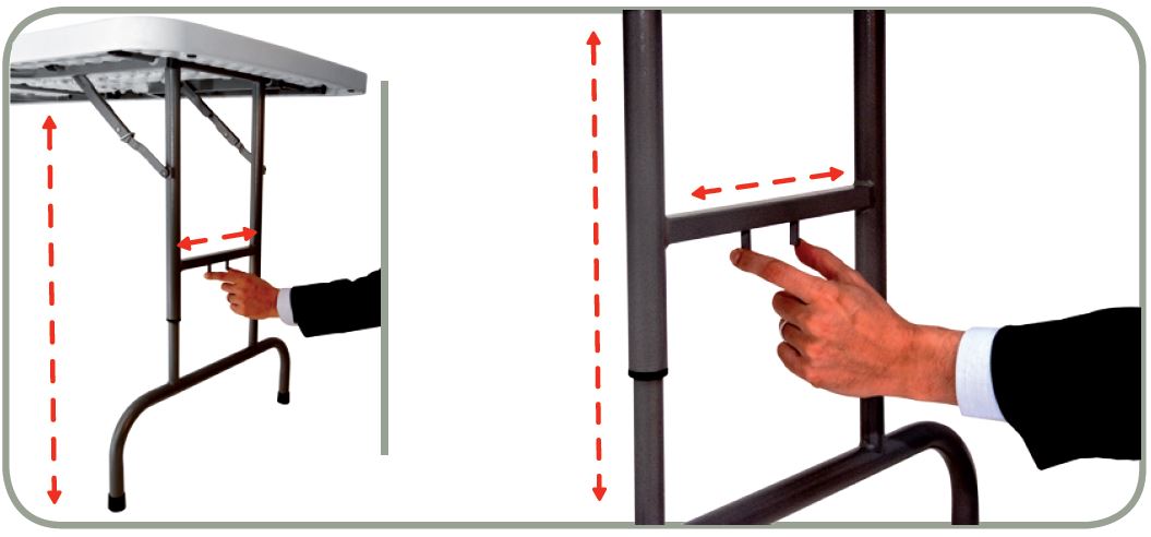 Mecanismo de elevación para mesa plegable