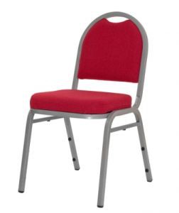 silla apilable S152 Silver - Red